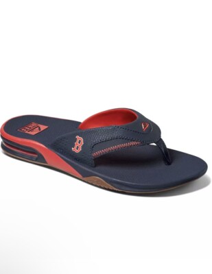 NWT Reef x MLB Men's Boston Red Sox Fanning Thong Flip Flops