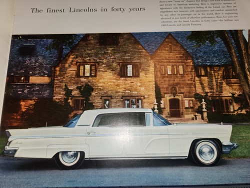 1960 Lincoln Continental Large Deluxe Prestige Brochure Original - Picture 2 of 7