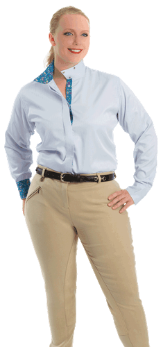 Plus Size Ladies Full Seat Cotton Knit Breeches