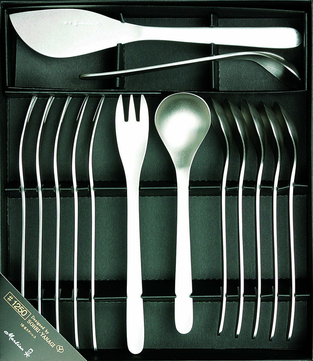 パーツ Sori ya SORI YANAGI - Stainless Steel Cutlery Set (14 Pieces) #1250 JAPAN