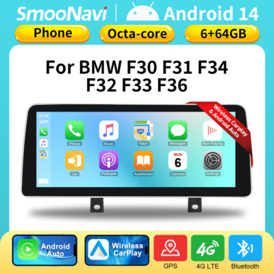 12.3'' Carplay HD 6+64GB Car Stereo Navi GPS Für BMW 3/4 Series F30 F31 F34 NBT