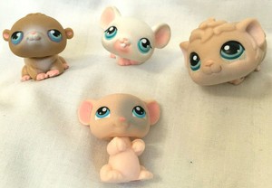 Littlest Pet Shop LPS Lot of 4 Rare 