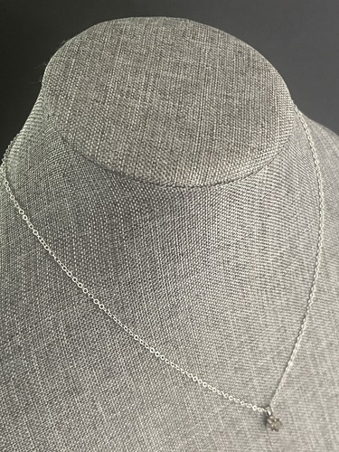 Silvertone Smoky Quartz 18” Chain Lightweight Casual Cocktail Dress Pendant - Picture 2 of 9