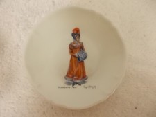 Piatto porcellana piccolo 4 3/4" Limoges Elegante 1810 donna della moda Francia