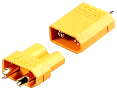 Kit Di 5 Connettori XT30 Maschio Placcati Oro - Per Batterie LiPo RC, 30A, Spina Gialla