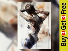 Sensual Nude Study 5"x7" Print on Matte Paper | Elegant Figurative Painting