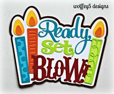 CRAFTECAFE BIRTHDAY TITLE premade paper piecing scrapbook die cut piece page 3D