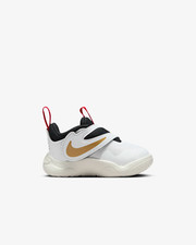 Nike Team Hustle D 11 TD S-White/Black/Gold Toddler Sneakers - Brand New