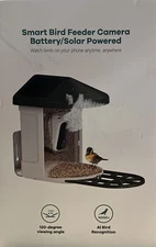 Smart Bird Feeder with Camera - Battery/Solar Powered AI Bird Recognition. NEW