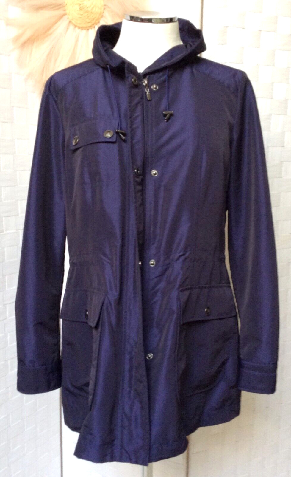 Pendleton Blue Nylon Quilted Lining Iridescent Pa… - image 2