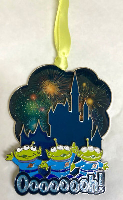 Disney Parks Toy Story Aliens & Castle with Fireworks Christmas Holiday Ornament