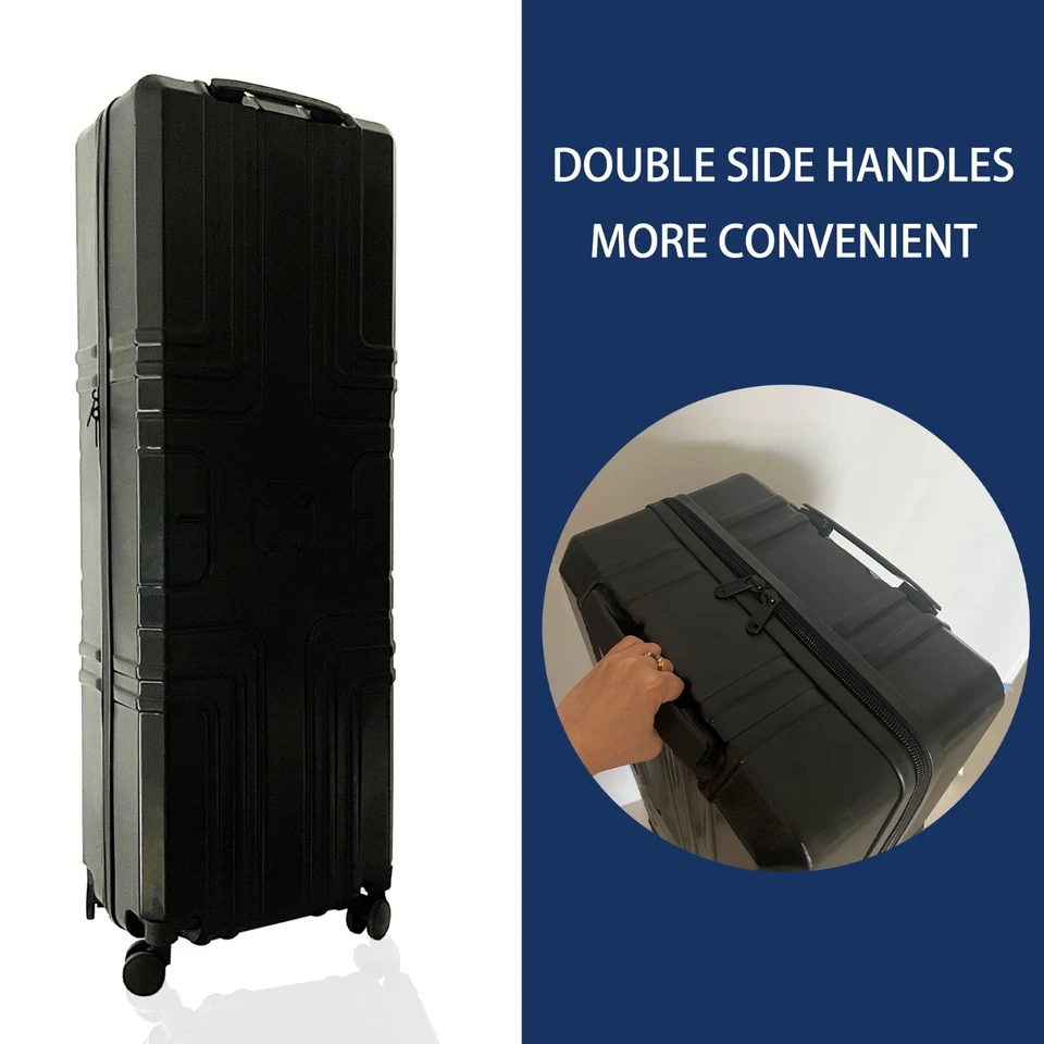 Estuche rígido (43x15x11 pulgadas) con ruedas y asa para soporte emergente para feria comercial Foto 3 de 4