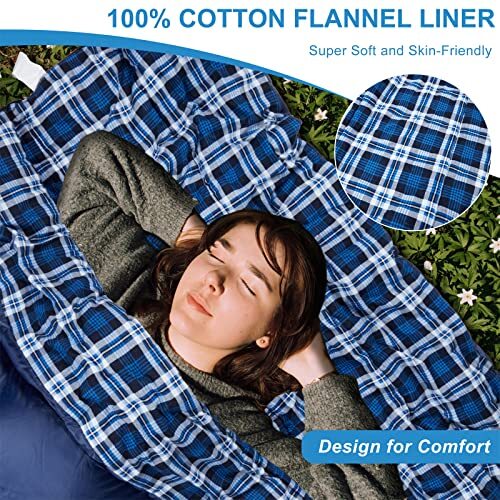Sleeping Bags For Adults Cotton Flannel Double Sleeping Bag For - Main Image
