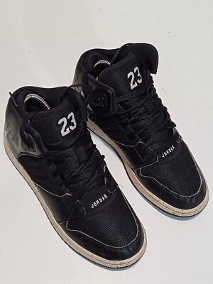 Nike Air Jordan Turnschuhe Damen UK5 Schwarz Flight One Premium Schnürschuhe Basketball
