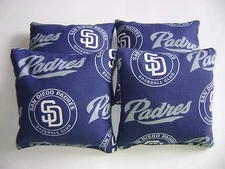 SAN DIEGO PADRES CORNHOLE BEAN BAGS SET OF 4 TOP QUALITY TOSS GAME  