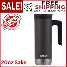 Coffee Travel Mug With Handle Stainless Steel Cup Tumbler Thermos Insulated 20oz