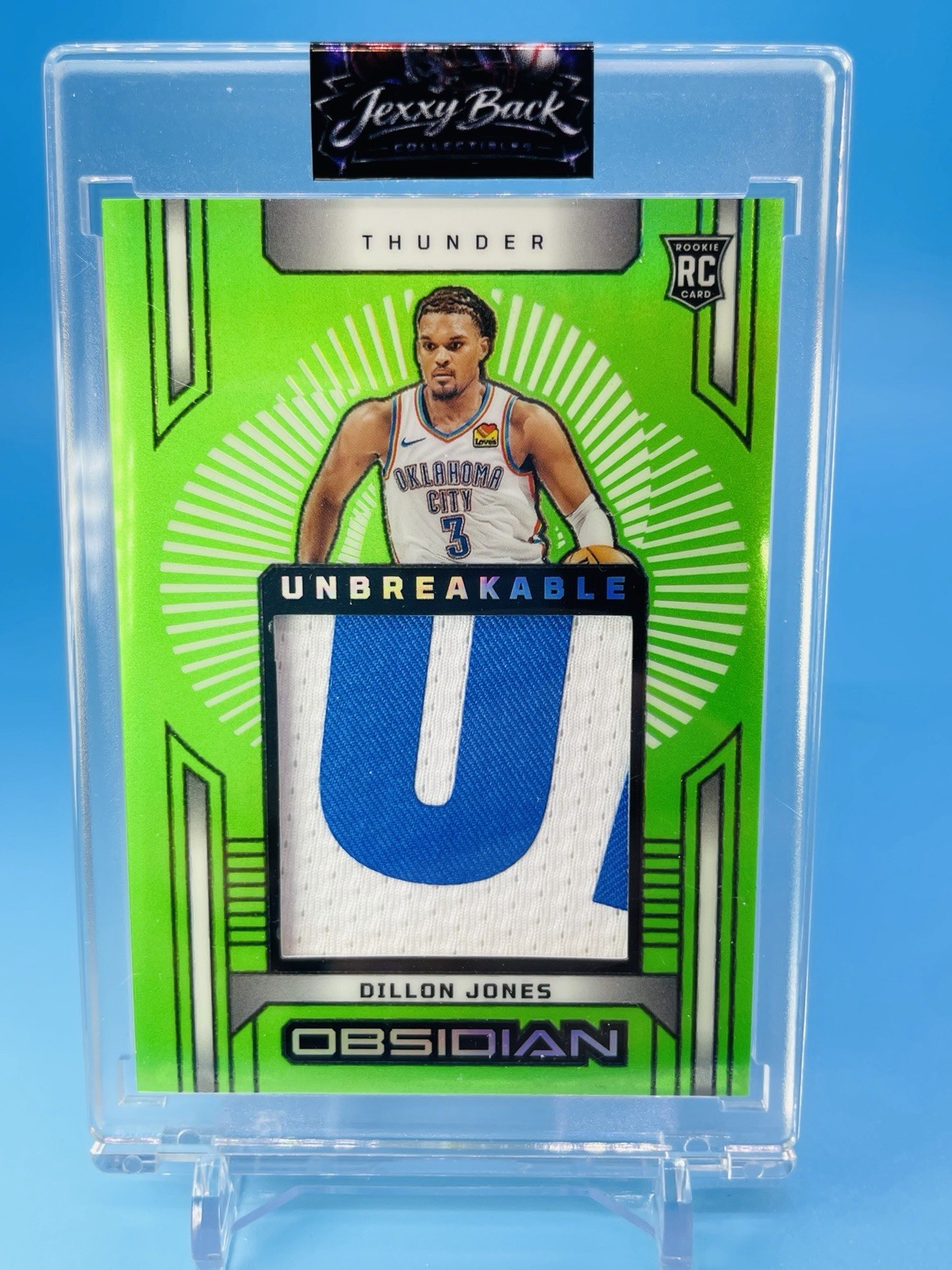 2024-25 Obsidian ~ DILLON JONES ~ UNBREAKABLE GREEN RC Patch #'d /25 THUNDER 🔥