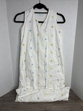 Babylicious Boutique Baby Sleep Sack White With Blue Green Polkadots