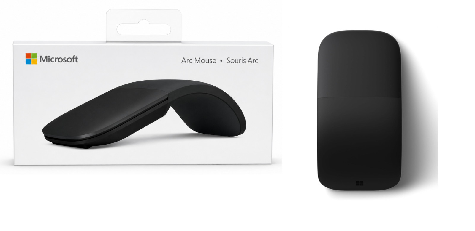 Genuine Microsoft Arc Mouse Black Bluetooth Wireless New Factory Sealed