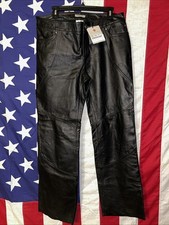 NWT Harley Davidson women leather riding pants 98065-13VW 14 Low Rise Hip Hugger