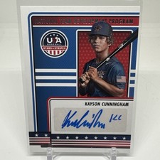 Kayson Cunningham 2023 Panini USA Stars & Stripes Auto NTDP-KC 2025 Diamondbacks