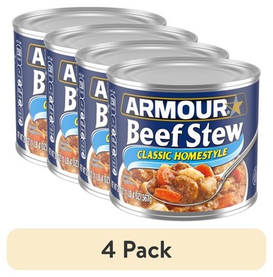 (4 Pack)  Classic Homestyle Beef Stew, 13G Protein per Serving, 20 Oz Can