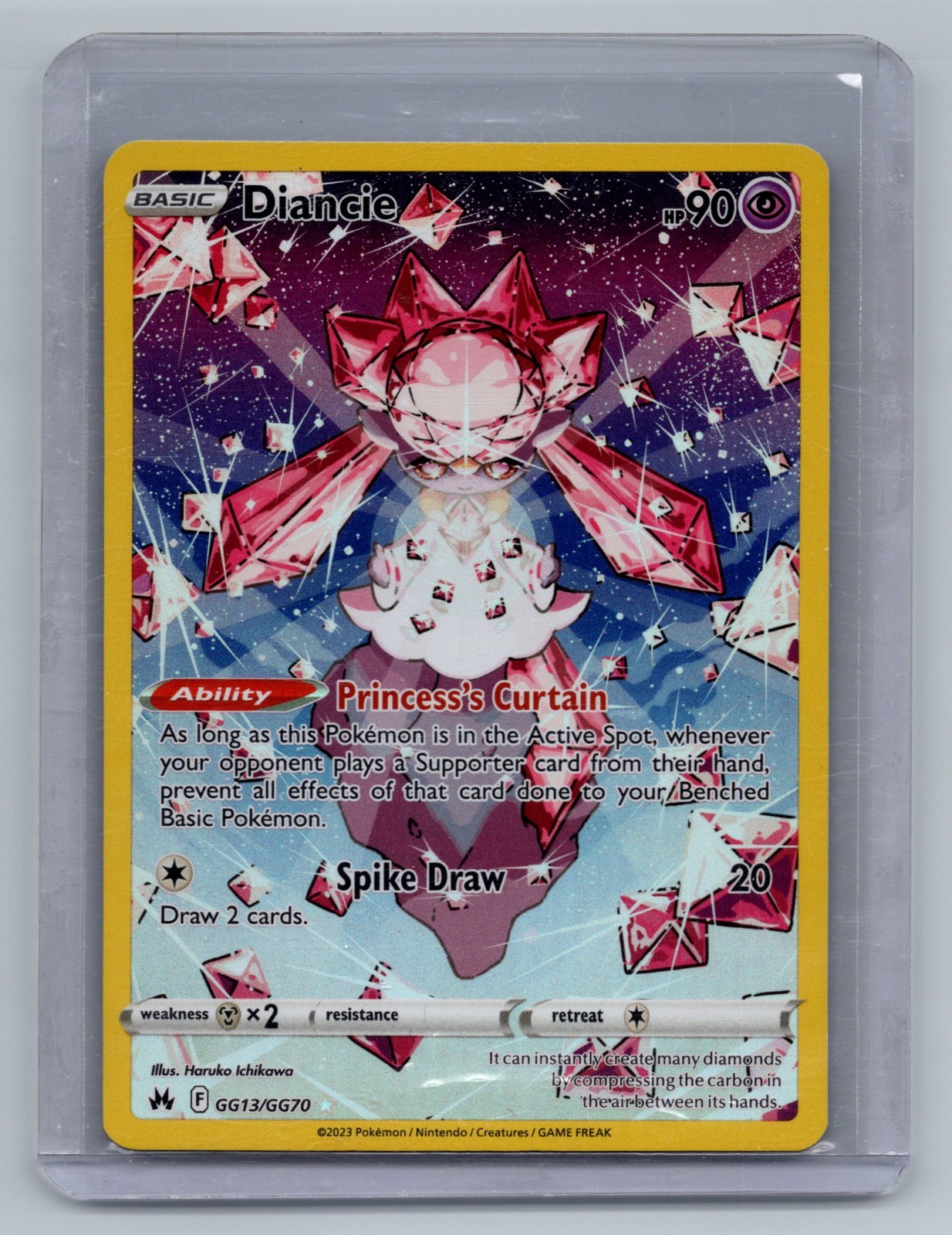 Diancie GG13/GG70 Crown Zenith: Galarian Gallery - Pokemon Card - NM