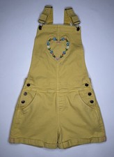 Mini Boden Girls Embroidered Heart Short Overalls Romper Size 13-14Y