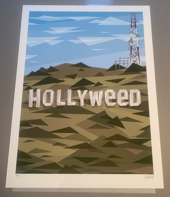 Hollyweed Art Print NATUREL Lawrence Atoigue Signed PRINTER PROOF COA