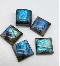 AAA Natural Labradorite Cabochon Square Shape Loose Gemstone