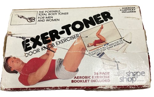 Dynamic Classics EXER-TONER~Shape Shop Door Knob Exerciser Resistance Rope~1984