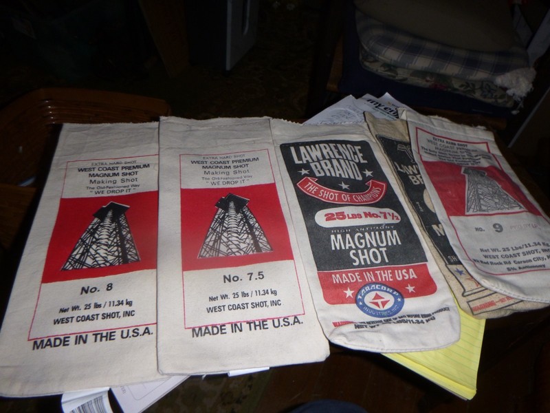 6 Vintage Lawrence Brand & West Coast Premium Magnum Shot Bags