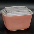 Vintage Pyrex Pink Flamingo Refrigerator Dish 501 with Lid 1950s