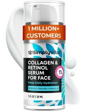 SimplyVital Collagen, Retinol  Hyaluronic Acid Serum AntiAging Moisturizer ...