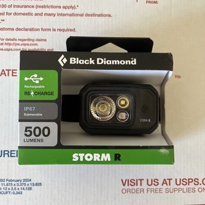 Black Diamond Storm R 500 Lumens Rechargeable Headlamp Li-ion Battery NEW