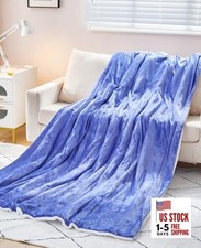 Electric Heated Blanket - Soft Cozy Flannel Sherpa Throw 50"x60" Purple