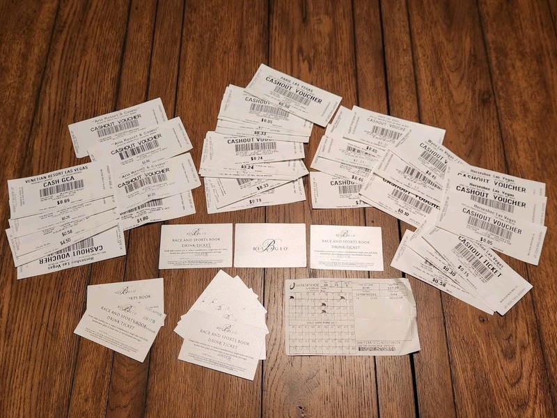 Las Vegas Gambling Slot Machine Tickets Keno Sportsbook Vintage Collectible WSOP