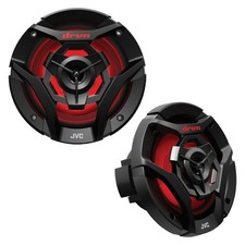 2x JVC CS-DR620MBL 6.5" 260W Marine 2-Way Black Speakers with MultiColor LED