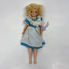 LULU' L'ANGELO TRA I FIORI 1982 Polistil italy bambola con abito Blu Vintage #25