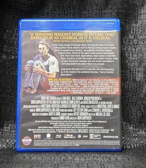 In The Mouth Of Madness 1994 Bluray Shout Factory John Carpenter - Image 2 of 4