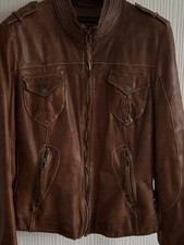 Lederjacke Vintage Mittelbraun Gr.40