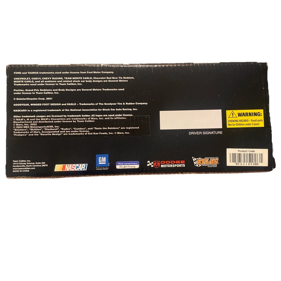 Nascar 2002 Team Caliber #36 K Schrader M% M's Owners Series Die Cast Replica - Image 3 of 4