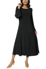 Attitudes by Renee Women's Como Jersey Midi Dress Black