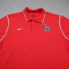 Nike Polo Shirt Mens XL Red Short Sleeve Dri Fit