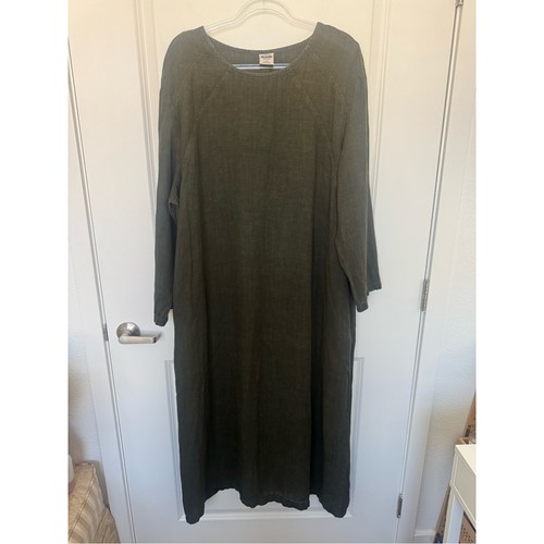 Vintage California Threads 100% Linen Relaxed Maxi Dress by Hari Casuals XXL