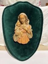 Vecchio Capoletto Madonna Con Bambino Legno Val Gardena Ortisei 