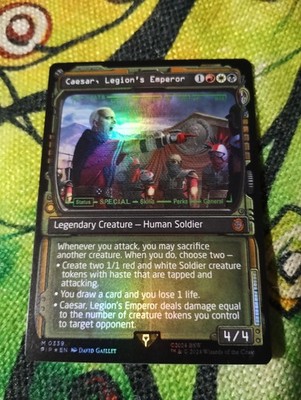 FOIL SHOWCASE Caesar, Legion's Emperor - Fallout - NM - Magic: The Gathering MTG