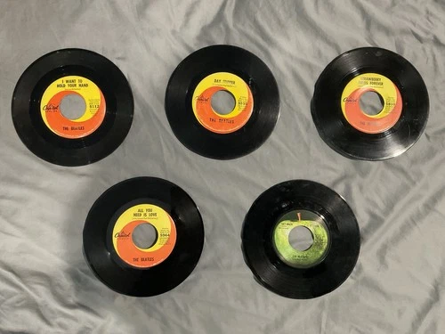 Beatles Singles Lot Get Back, Hold Your Hand, Penny Lane, Day Tripper, Need Love