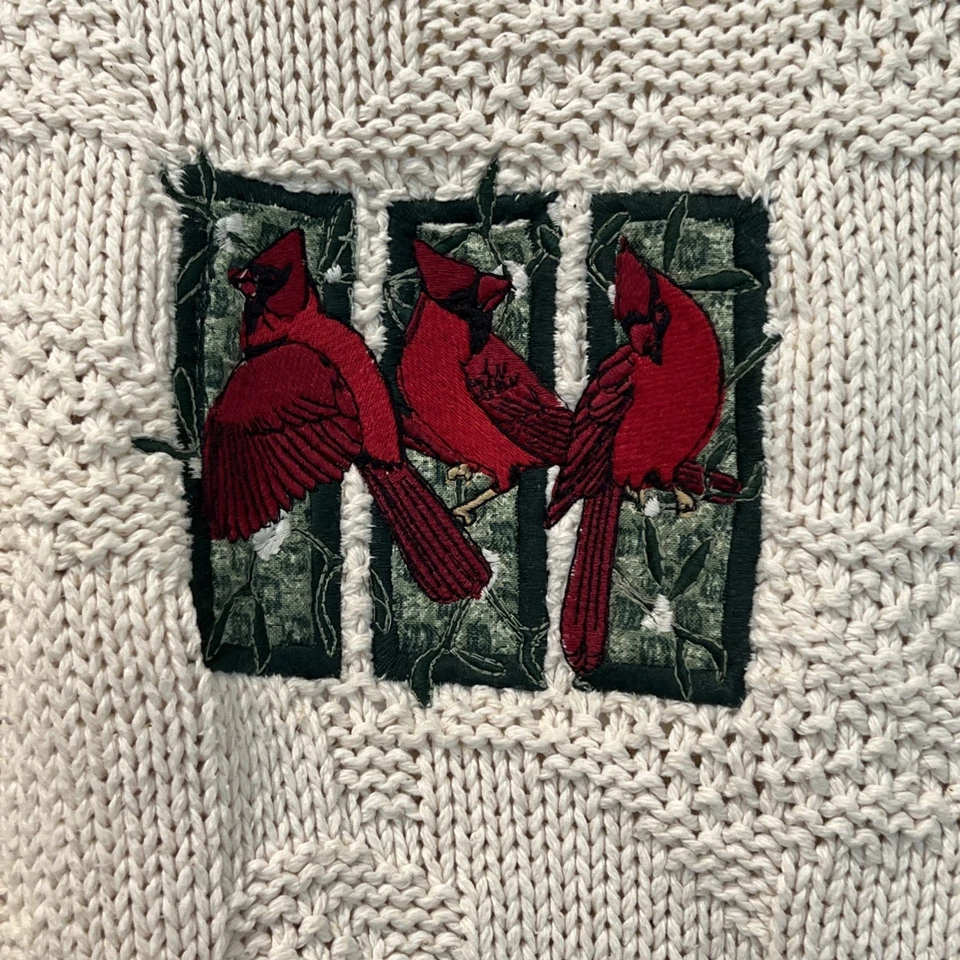 Suéter Vintage Para Mujer Croft & Borrow Tejido Pájaro Rojo Navidad Vacaciones Talla Mediana Foto 2 de 4