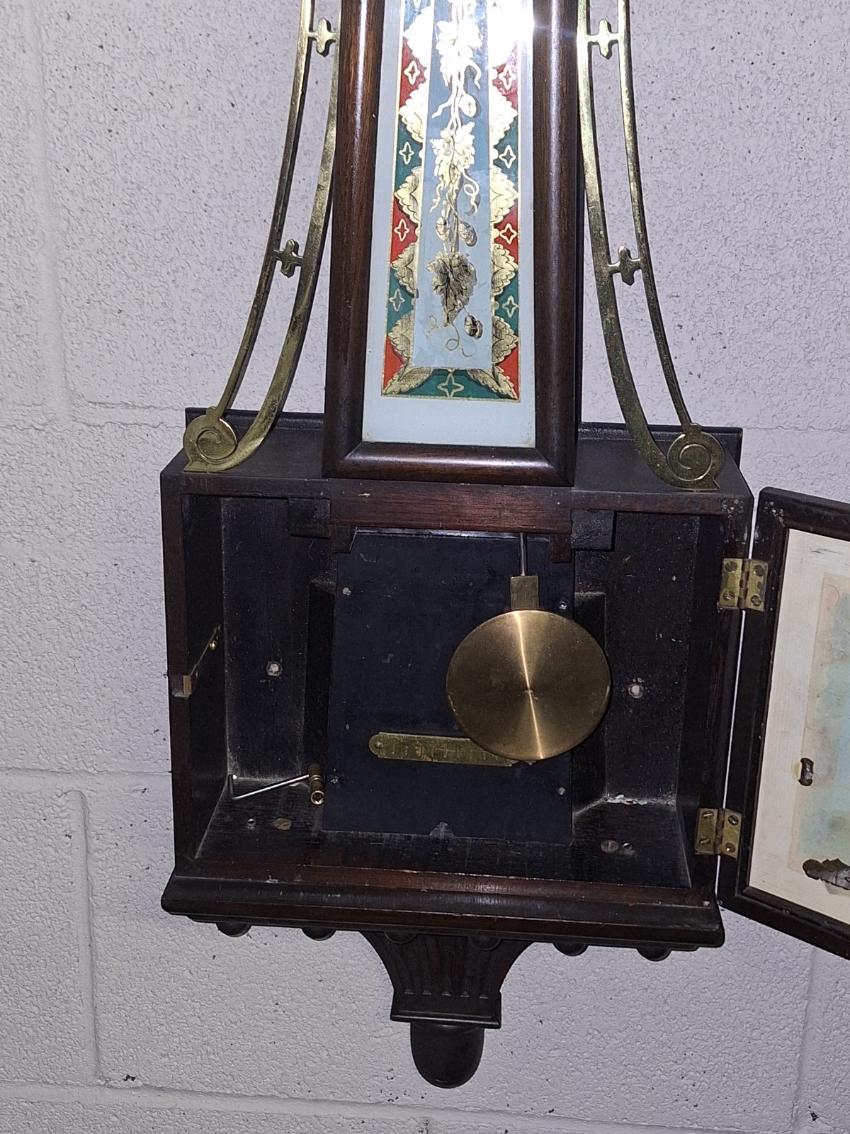 Rare Herschede 8 Day Banjo Wall Clock Working Weight Driven Shreve Crump Boston